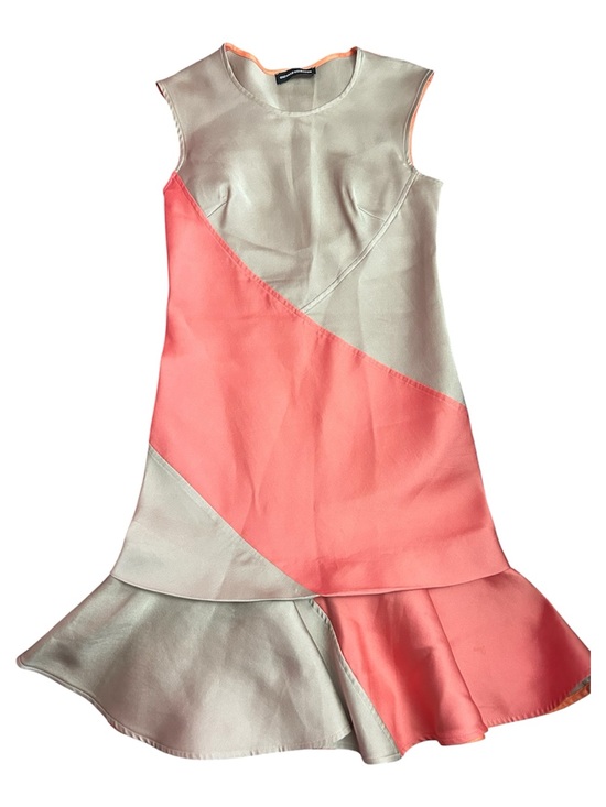 Ostwald Helgason Dresses & Skirts - Sleeveless Coral and Cream Colorblock Flounce Dress for Girls